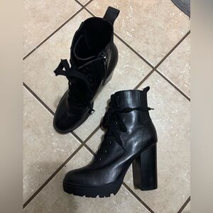 Steve Madden Black Heeled Boots